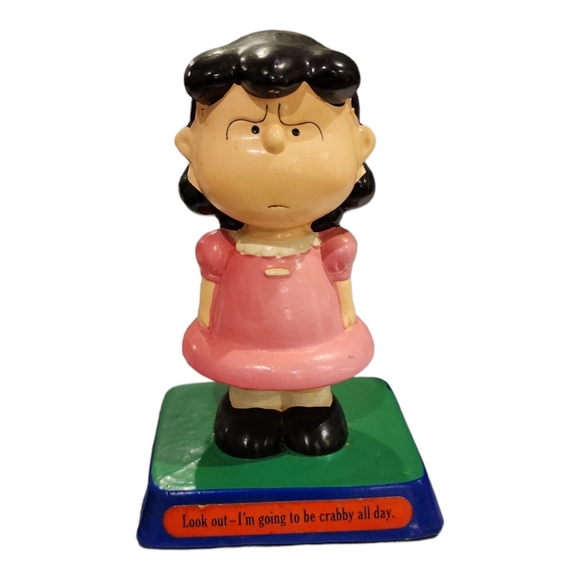 Peanuts Other Vintage Peanuts Lucy Crabby Lucy Statue Poshmark